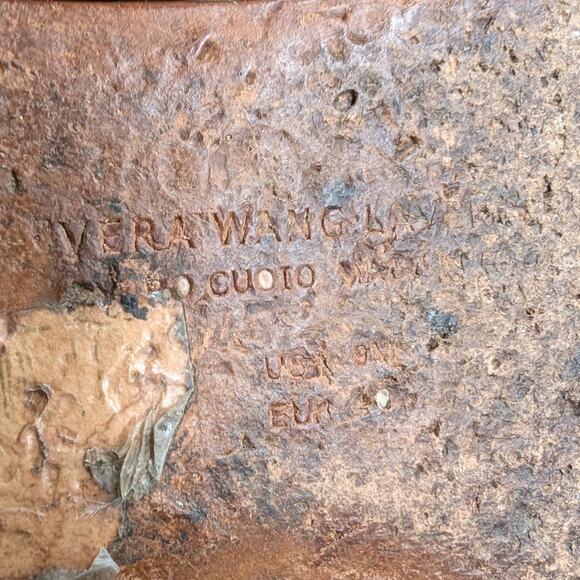 Vera Wang Lavender Label Mary Ann Ivory Leather Slingback Jute Wedge Sandals 9 - Picture 6 of 8